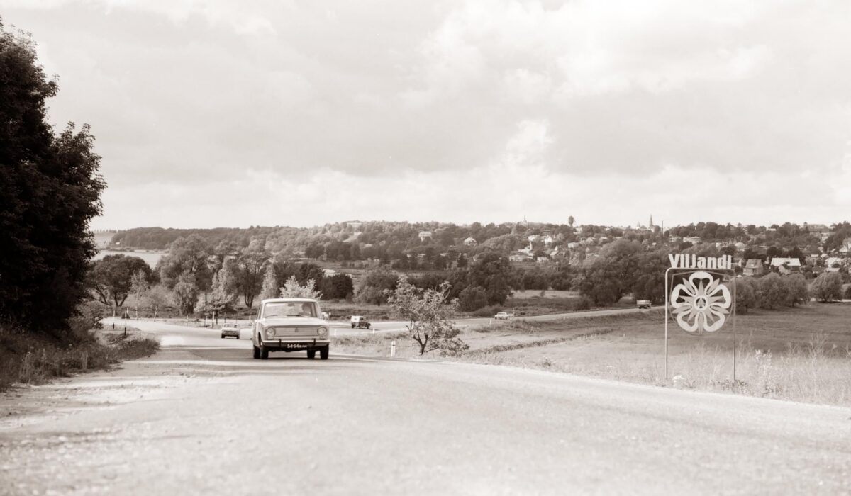 Vaade Tartu maanteelt Viljandile 1975. a