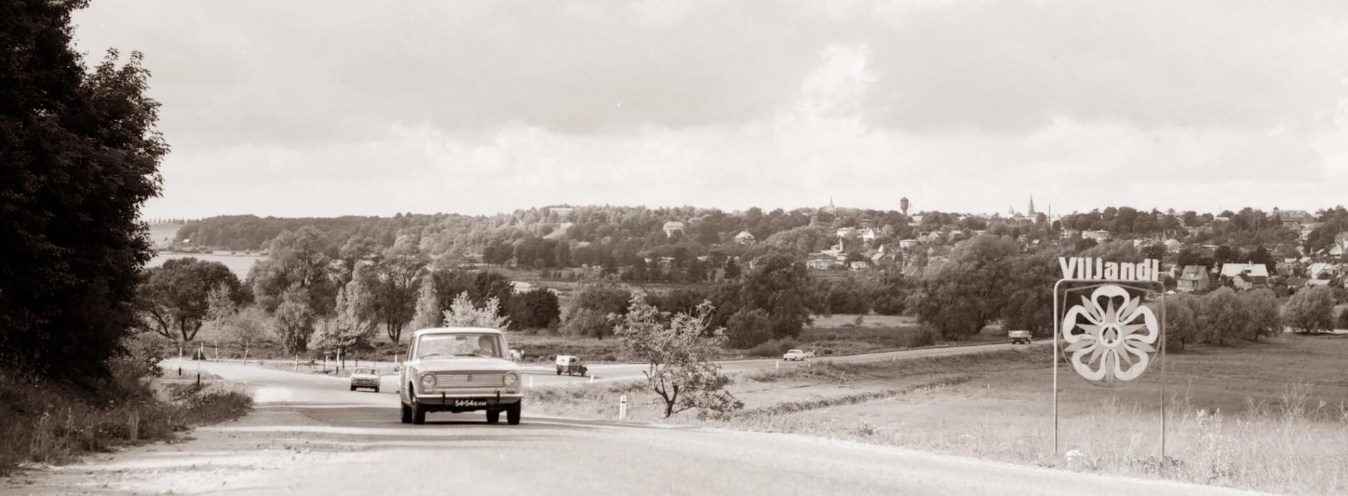 Vaade Tartu maanteelt Viljandile 1975. a