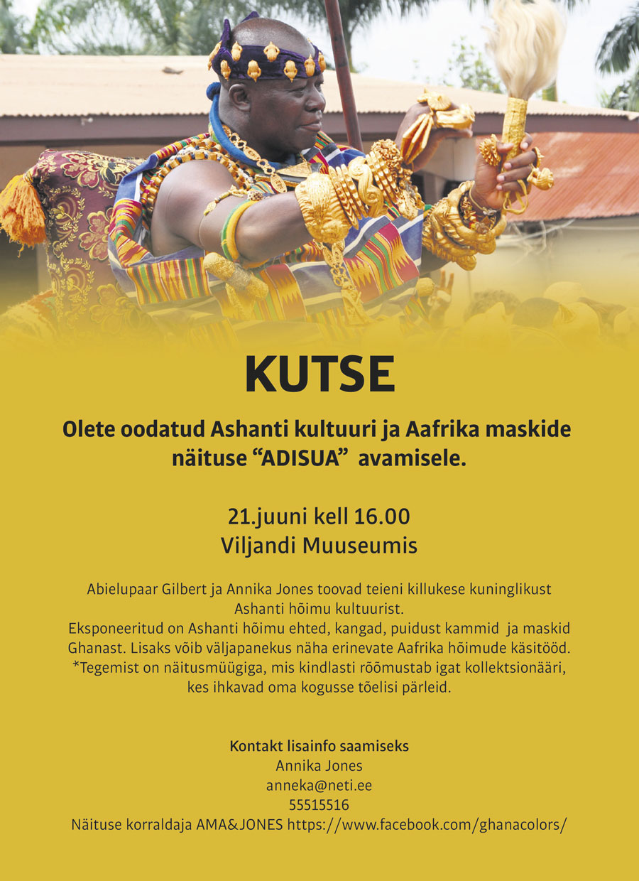 Kutse Ashanti kultuuri näituse avamisele