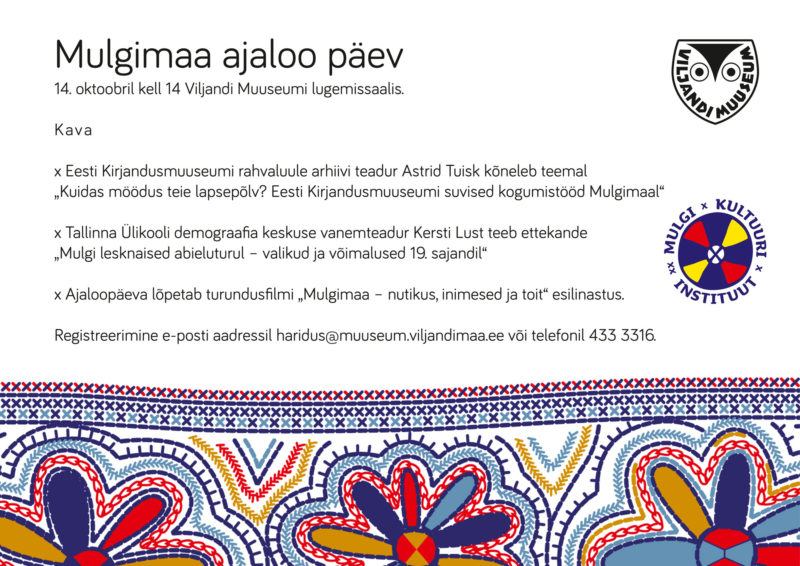 Mulgimaa ajaloo päeva plakat